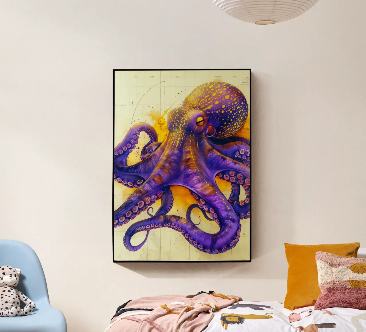 Polpo viola plexiglass da Lionmixart