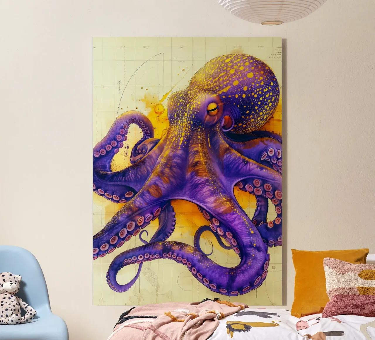 Polpo viola plexiglass da Lionmixart