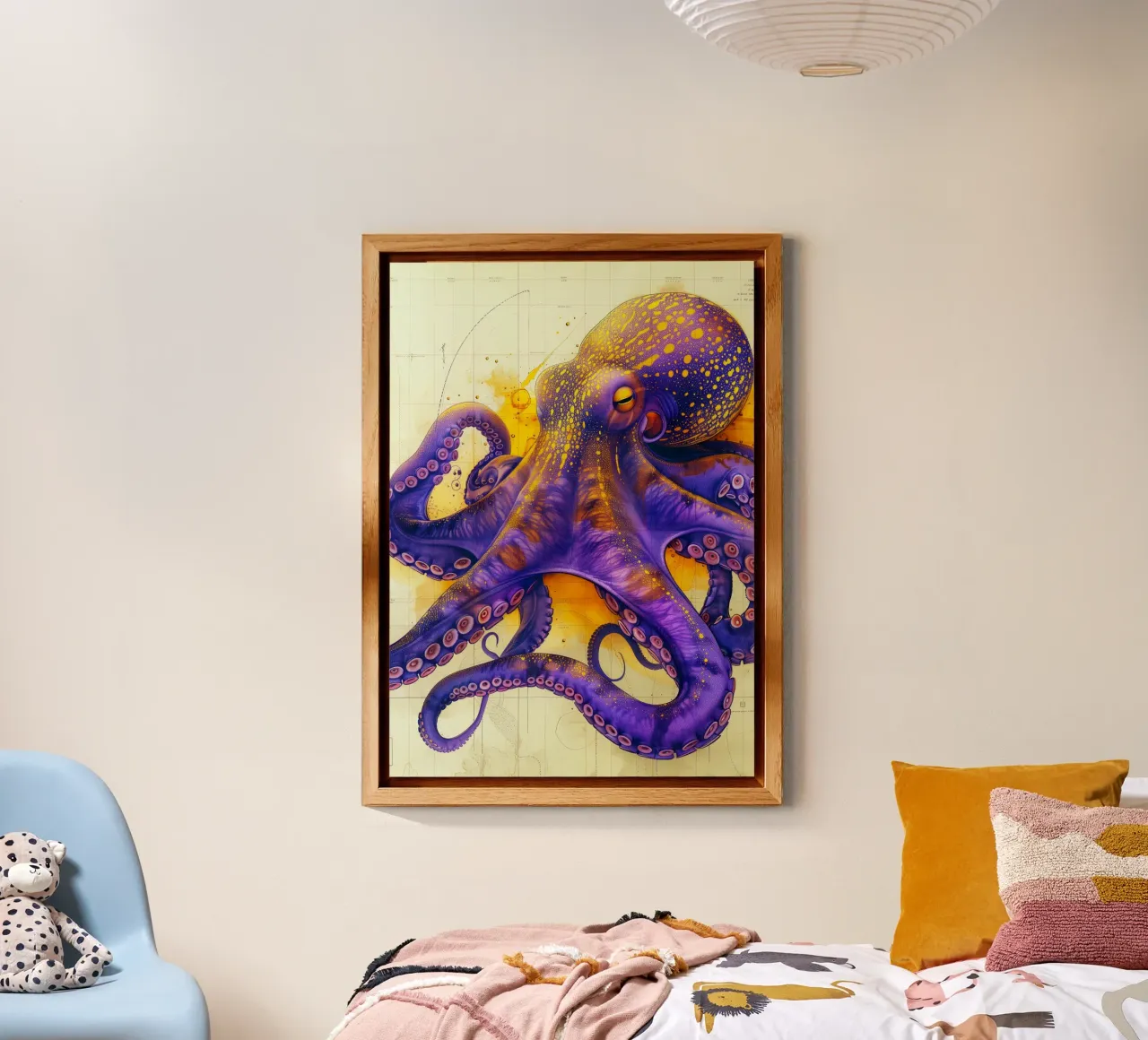 Lila Oktopus Forex-Platte von Lionmixart