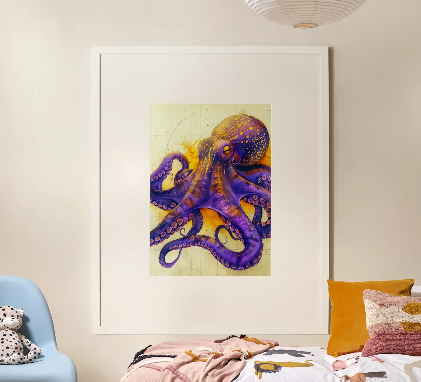 Polpo viola poster da Lionmixart