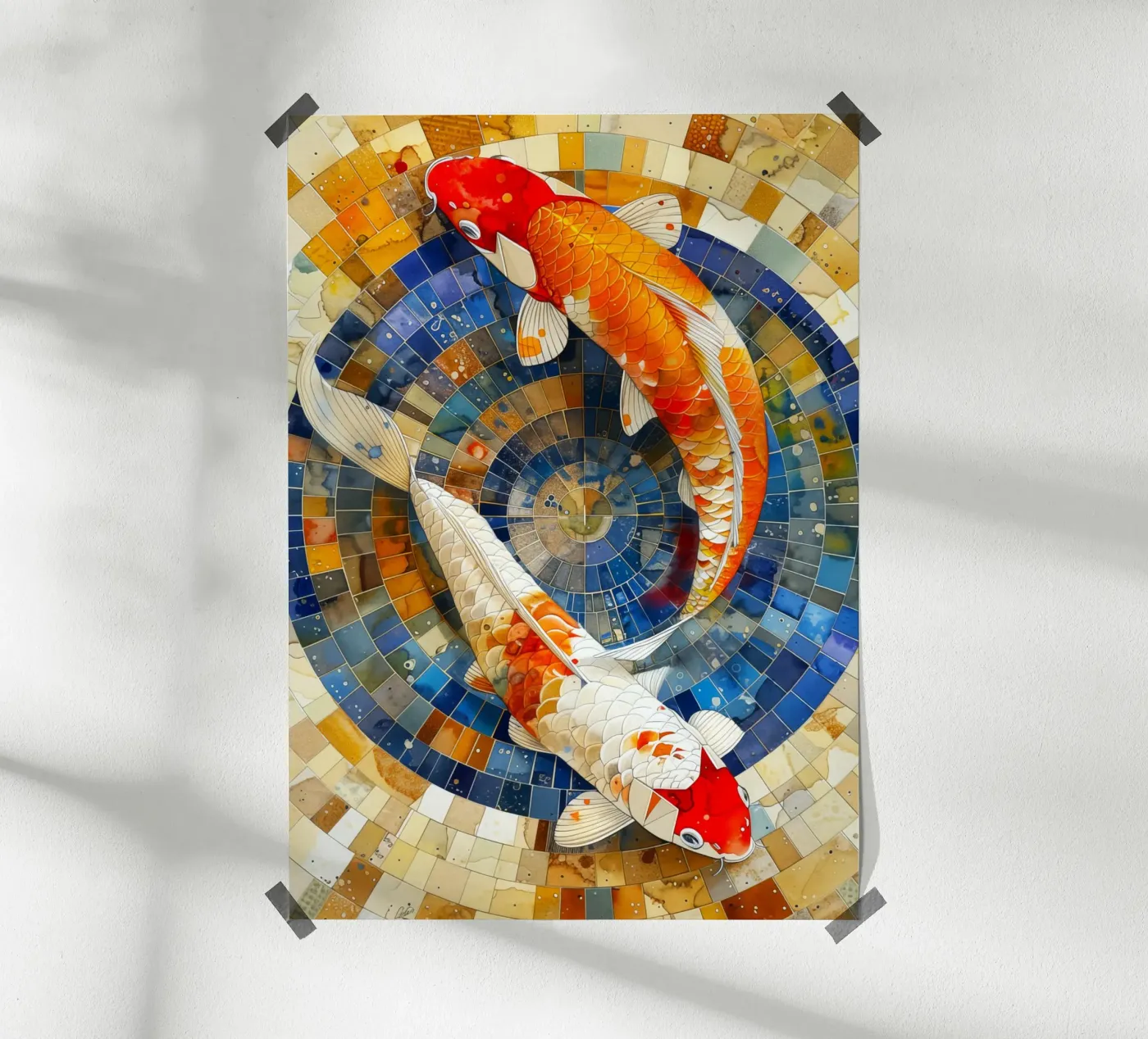 Koi fish poster da Lionmixart