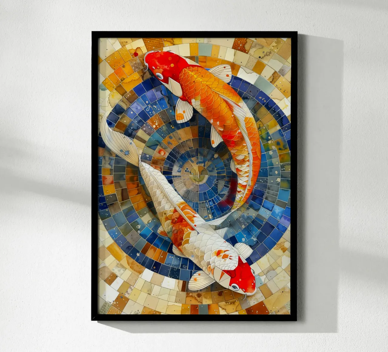 Koi fish carta hahnemühle da Lionmixart
