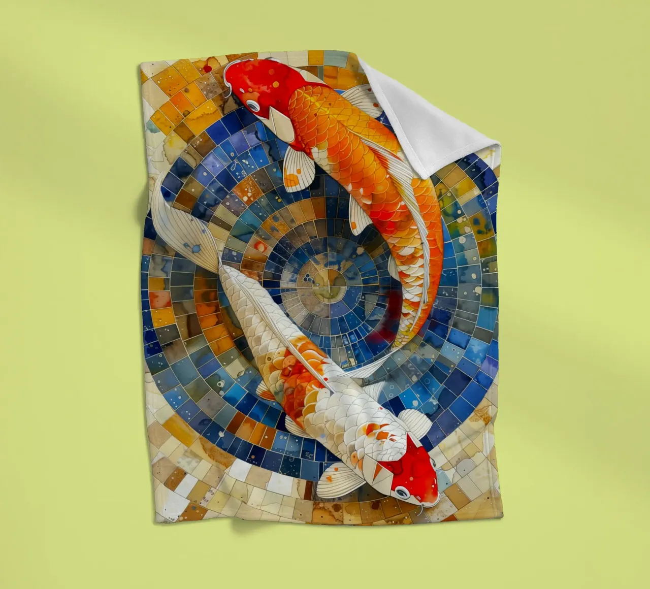 Koi fish coperta in pile da Lionmixart