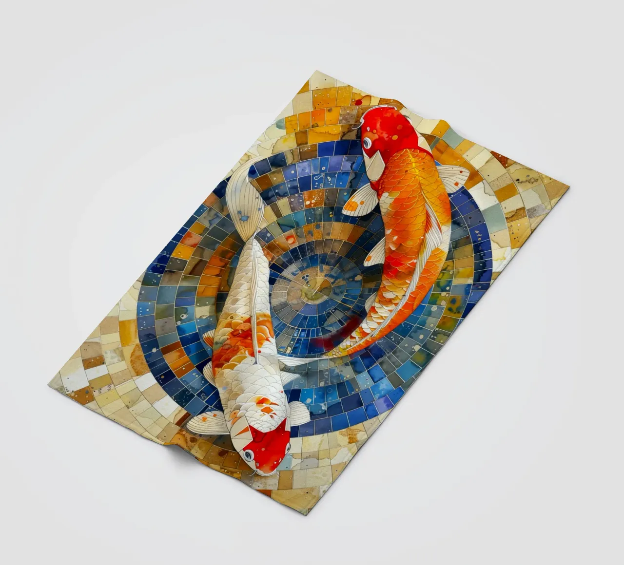 Koi fish coperta in pile da Lionmixart