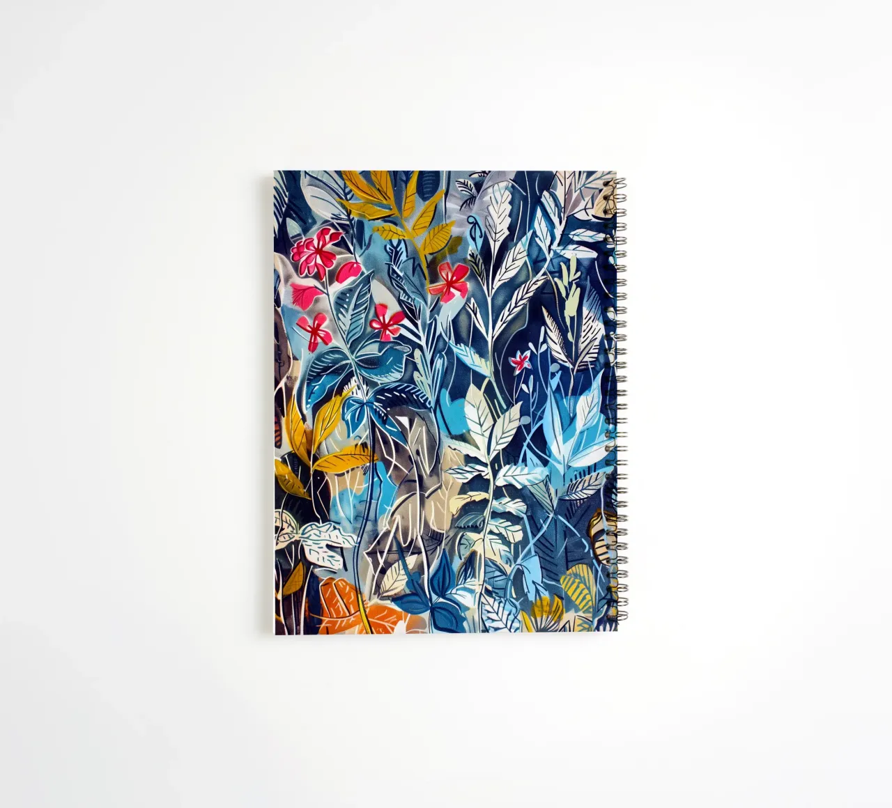 Blue secret garden spiral notebook by Justyna Jaszke JBJart