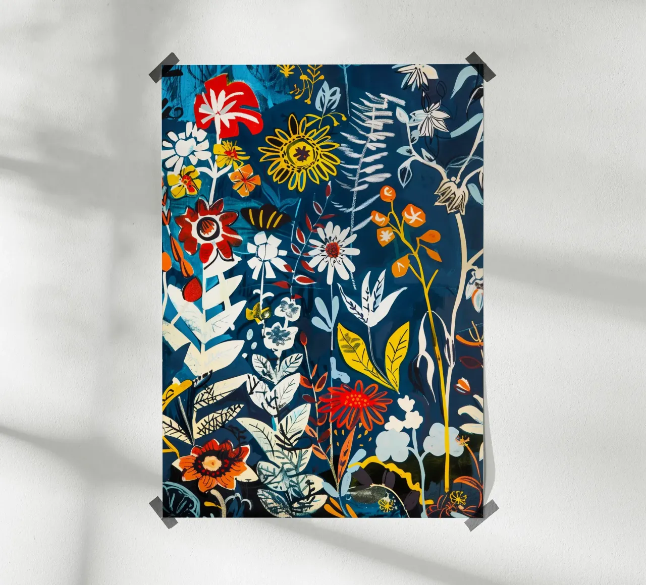 Blaue Wiese Poster von Justyna Jaszke JBJart