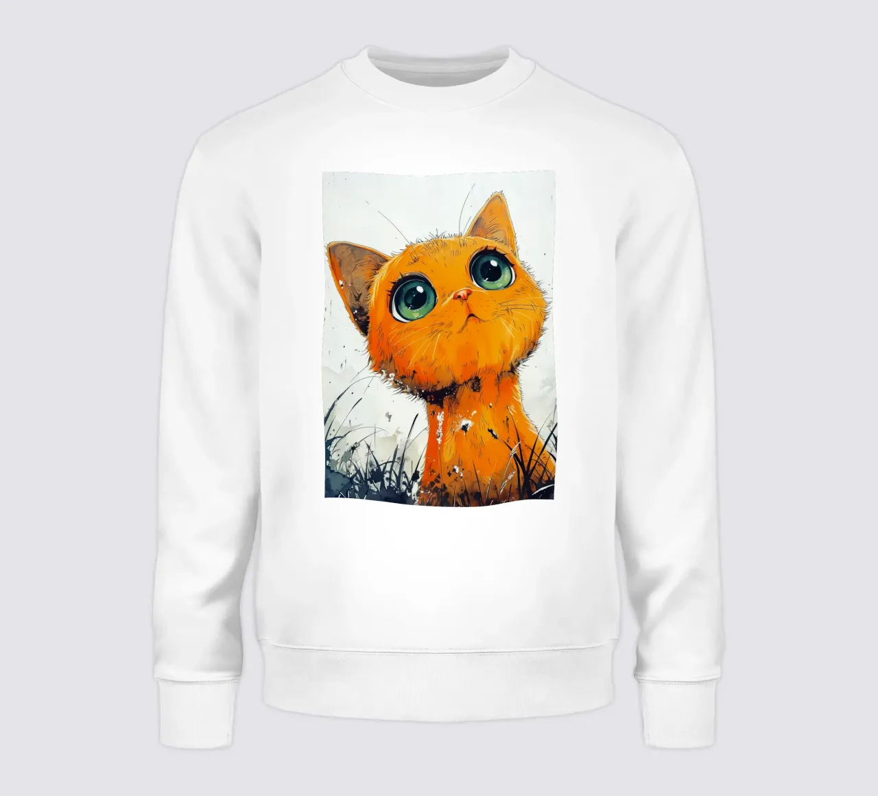 Gatto arancione felpa da Lionmixart