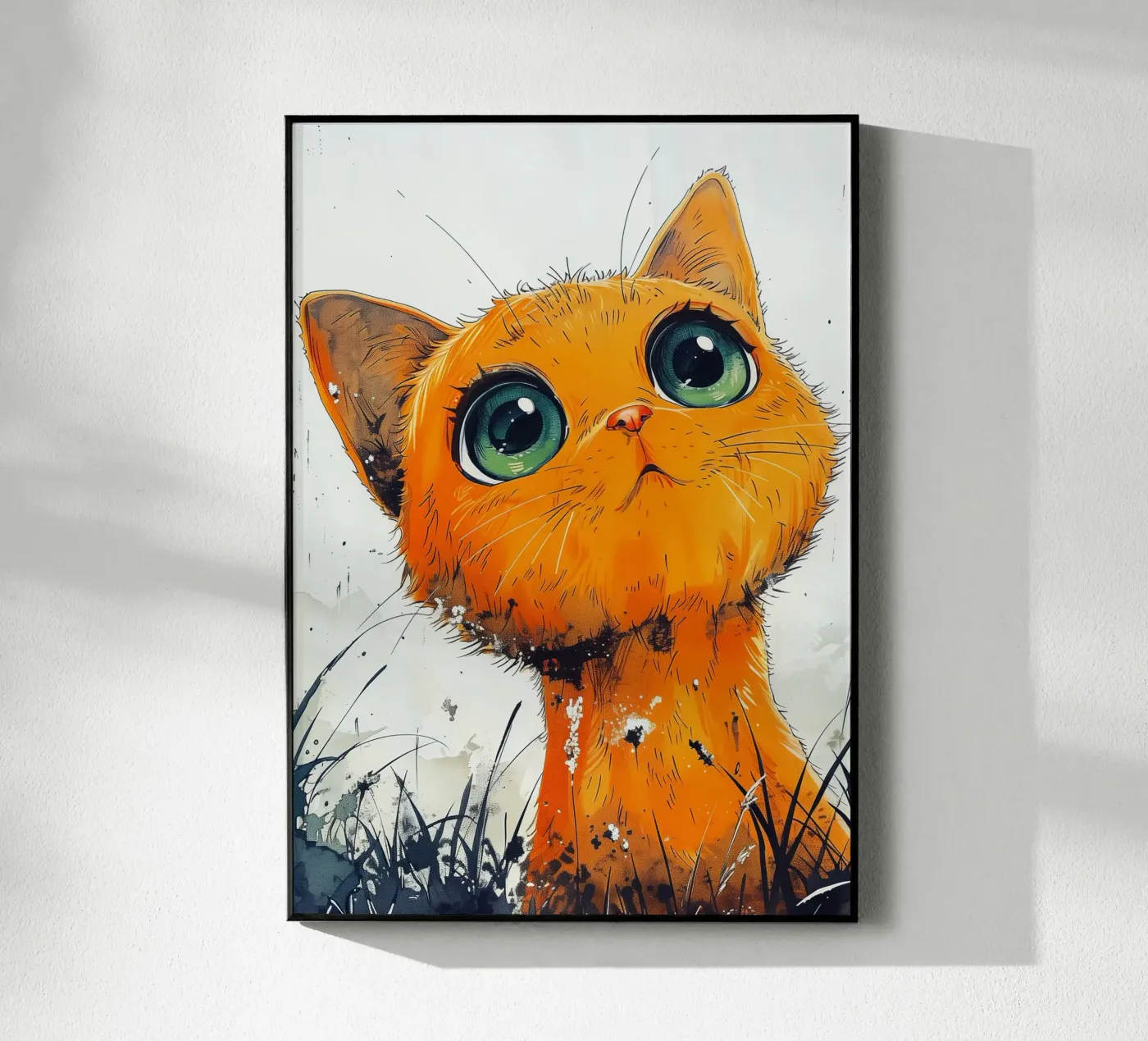 Chat orange plexiglas de Lionmixart
