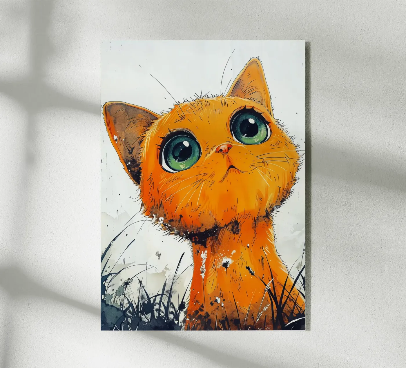 Chat orange plexiglas de Lionmixart