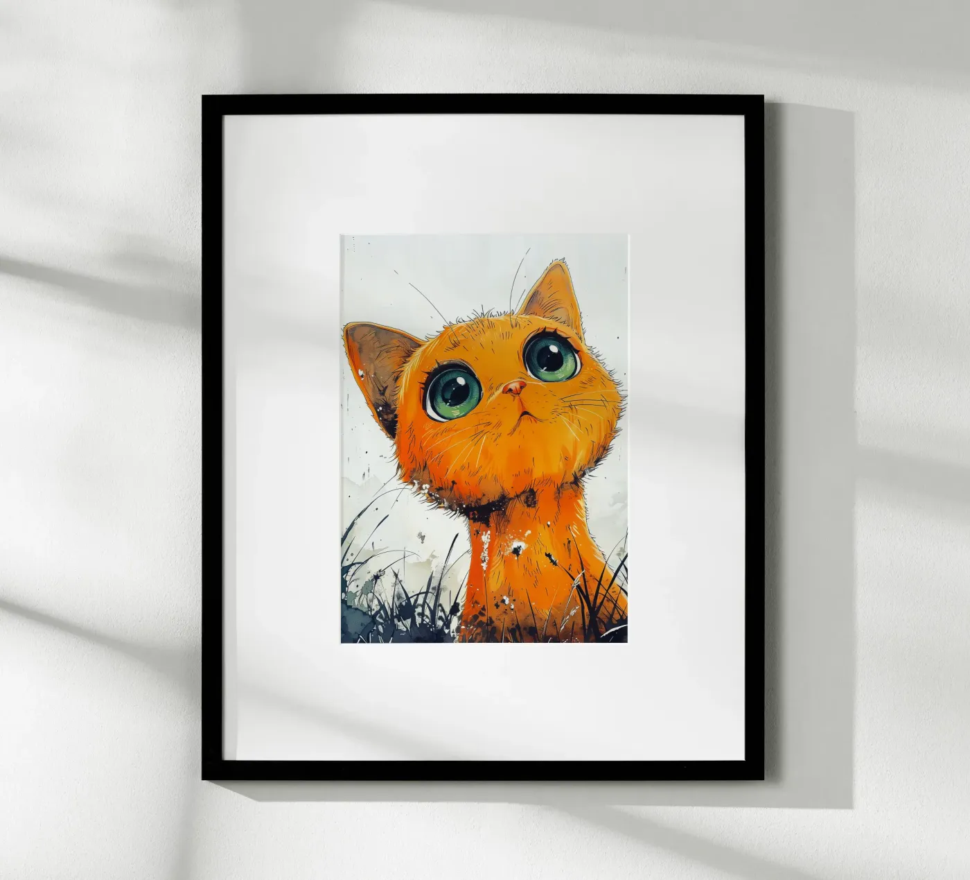 Orange cat poster by Lionmixart