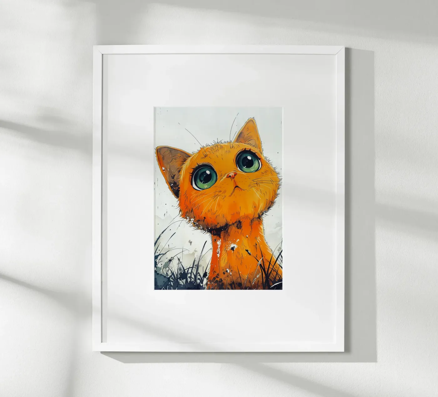 Orange cat poster by Lionmixart