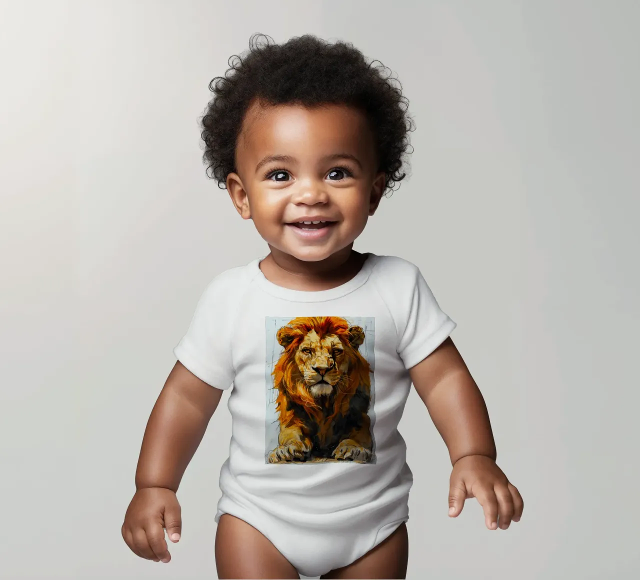König der Löwen Kurzarm Babybody von Lionmixart
