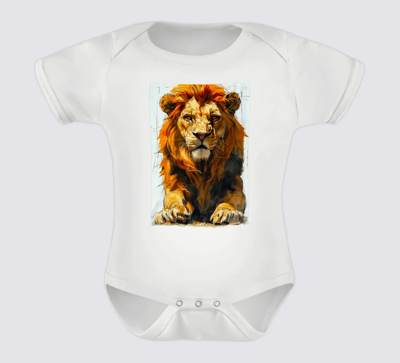 König der Löwen Kurzarm Babybody von Lionmixart