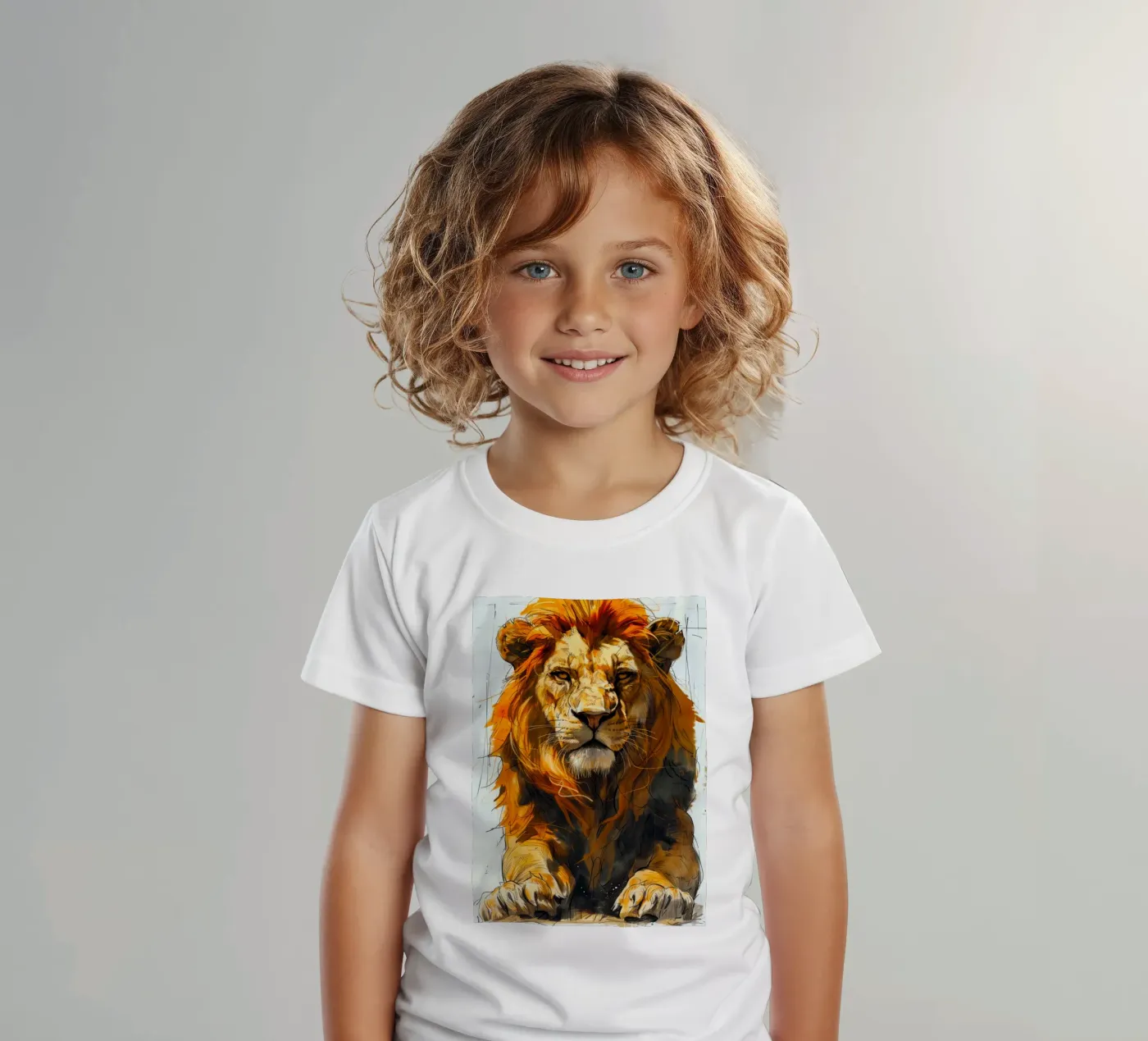 Re Leone t-shirt bambini da Lionmixart