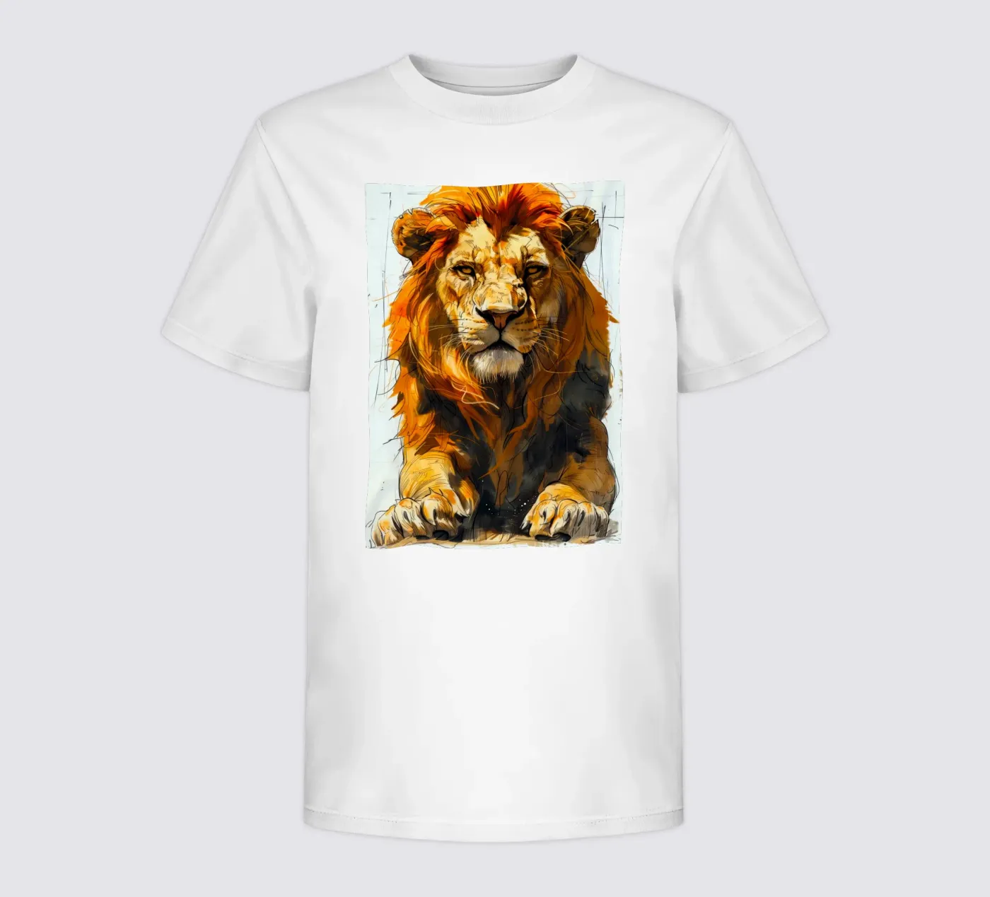 Re Leone t-shirt bambini da Lionmixart