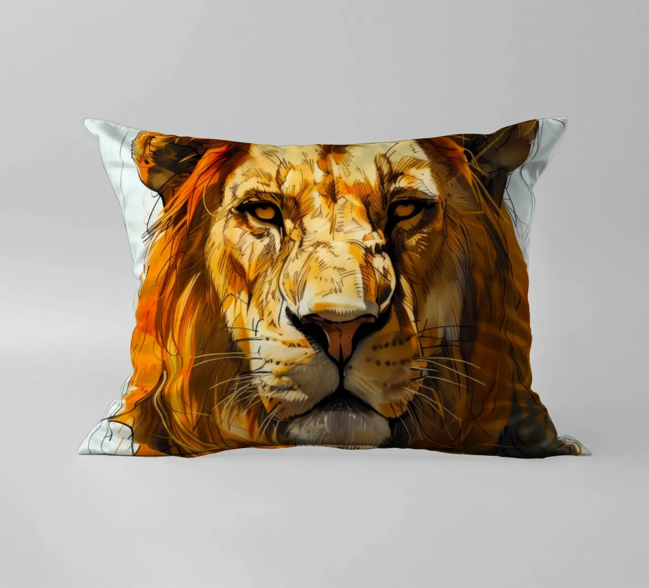 Re Leone cuscino da Lionmixart