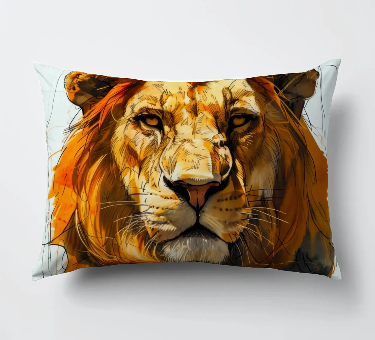 Leeuwenkoning kussen van Lionmixart
