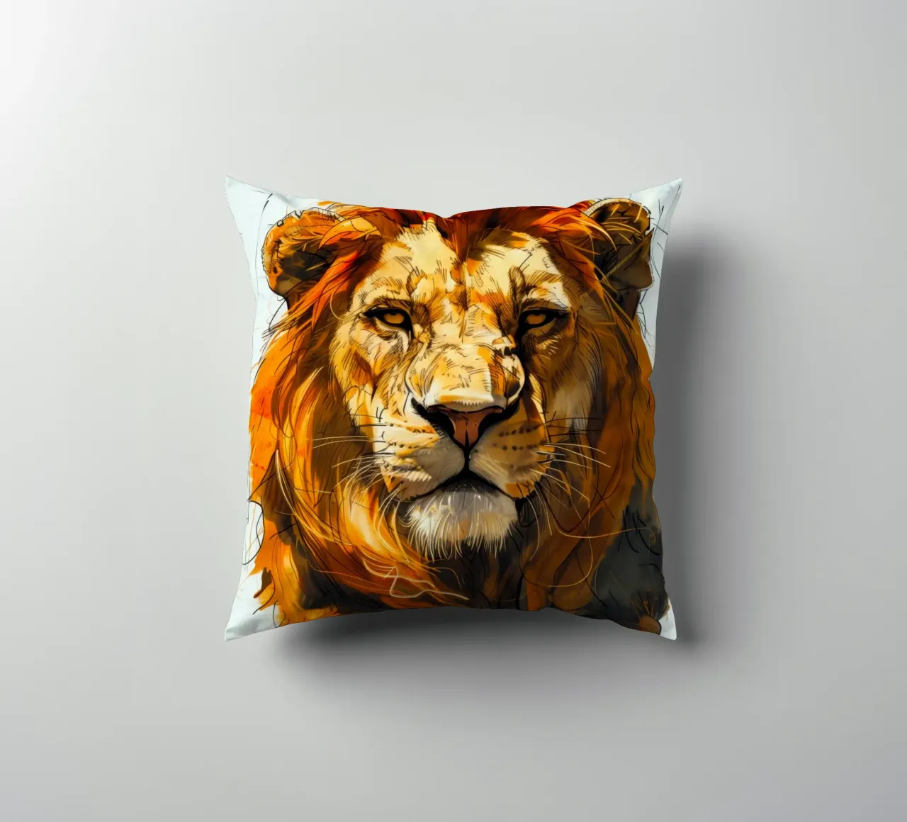 Re Leone cuscino da Lionmixart