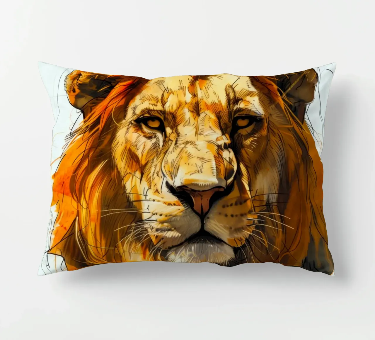 Re Leone cuscino da Lionmixart