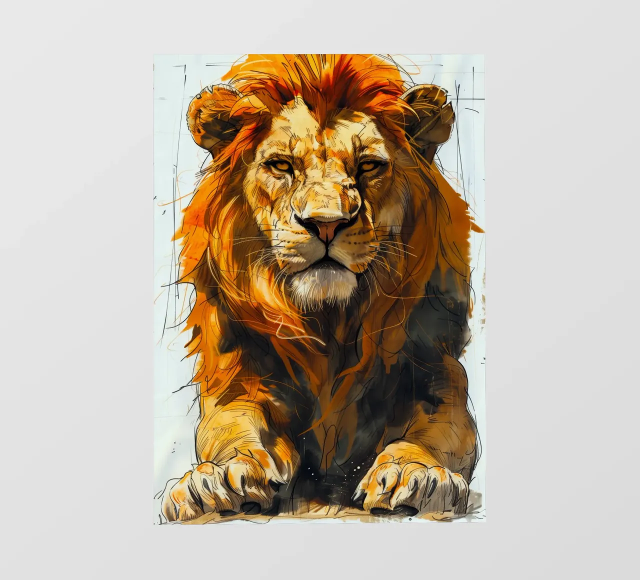Re Leone pellicola backlit da Lionmixart