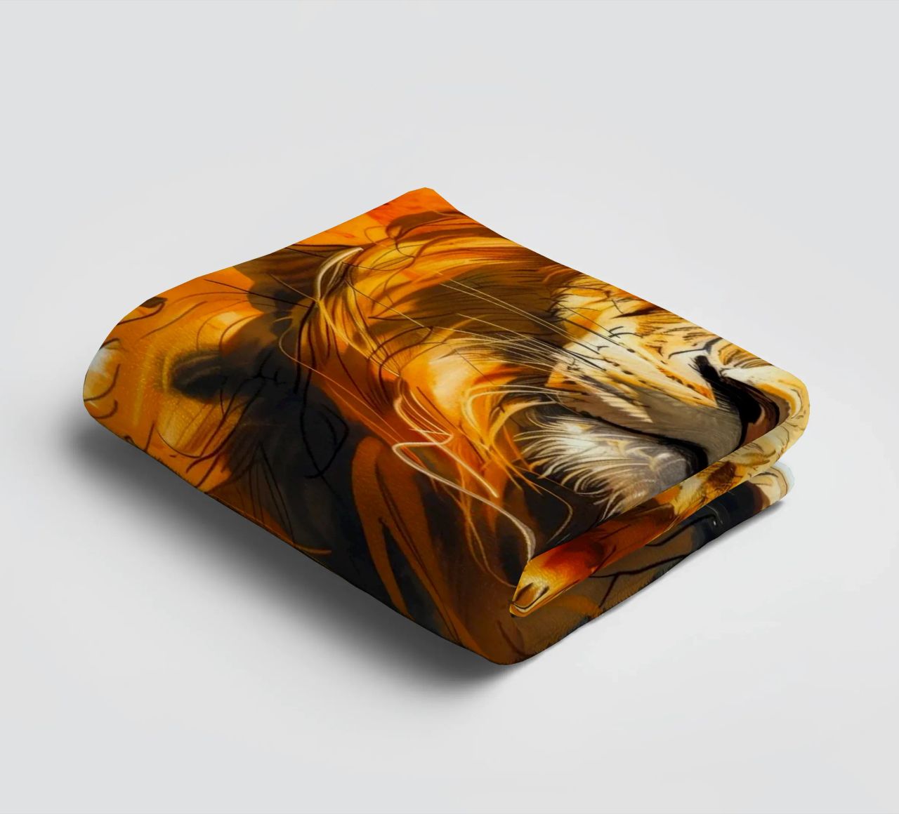 Leeuwenkoning badhanddoek van Lionmixart
