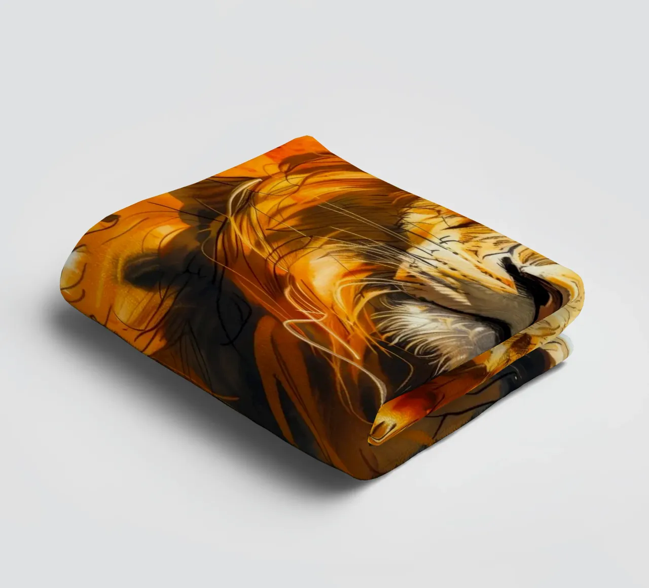 Leeuwenkoning badhanddoek van Lionmixart
