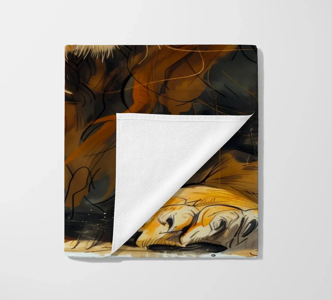 Re Leone telo mare da Lionmixart