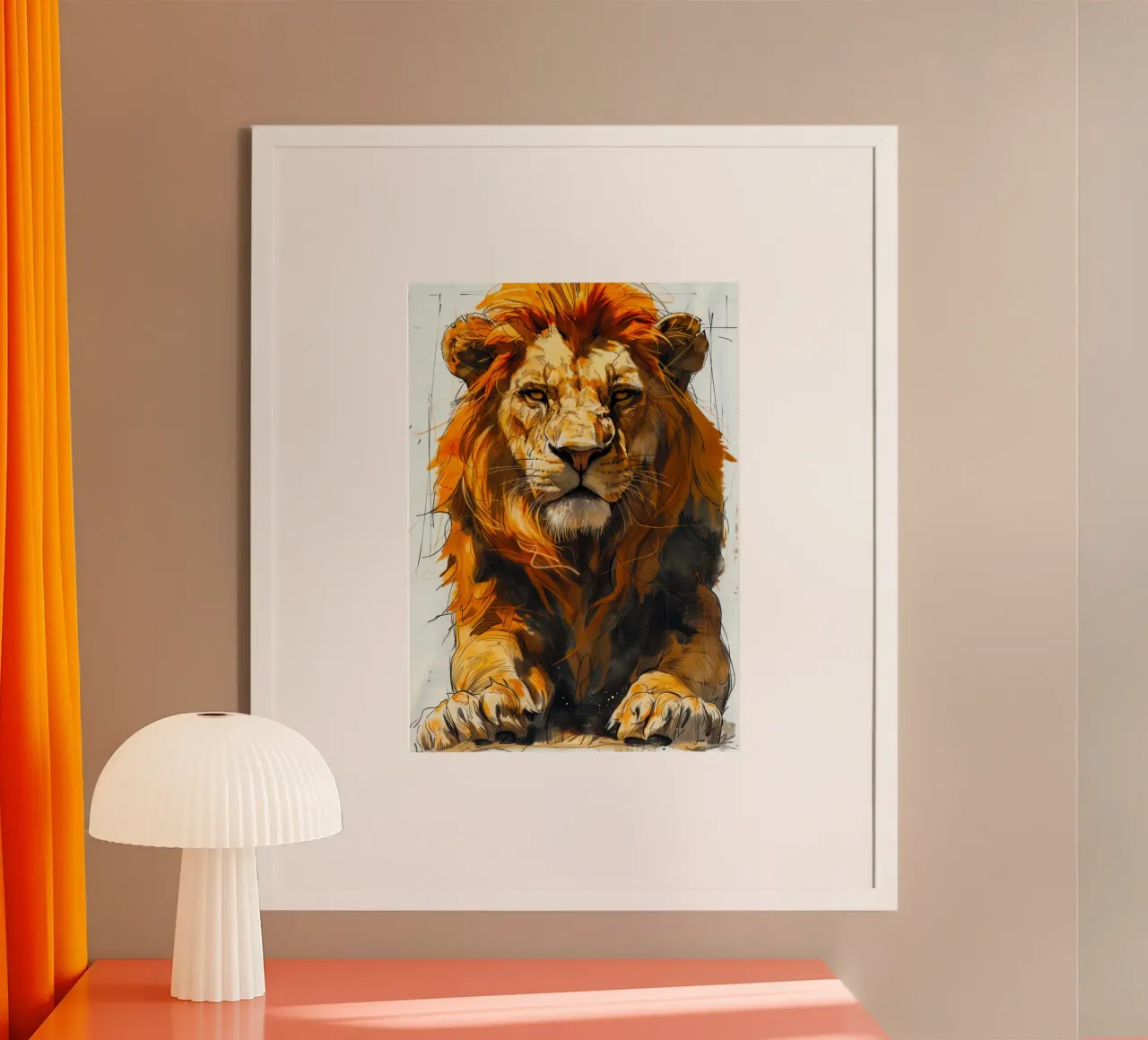 Le Roi Lion hahnemühle de Lionmixart