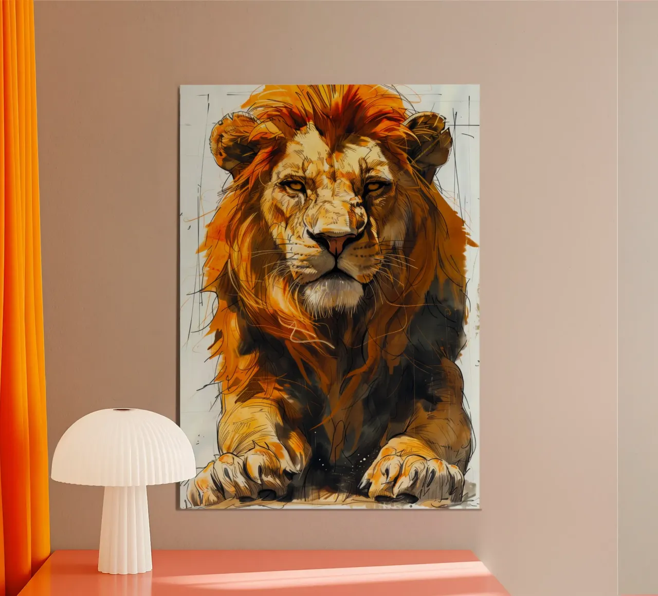 Re Leone carta hahnemühle da Lionmixart