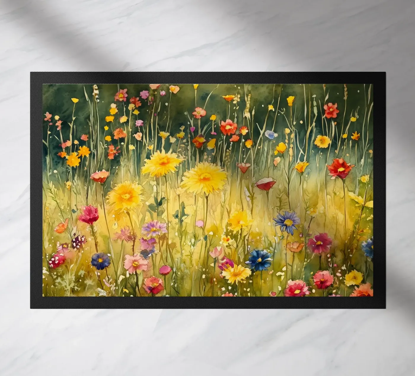 Spring meadow deurmat van Justyna Jaszke JBJart