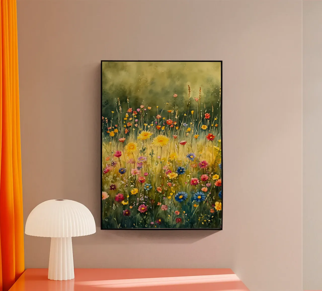 Spring meadow acrylic glass by Justyna Jaszke JBJart