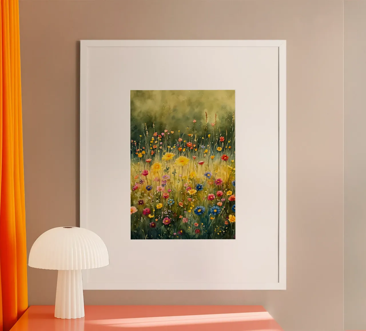 Prato di primavera poster con telaio in alluminio da Justyna Jaszke JBJart