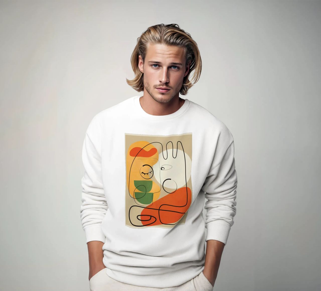 Very Abstract Colorful Portrait sudadera de cityart