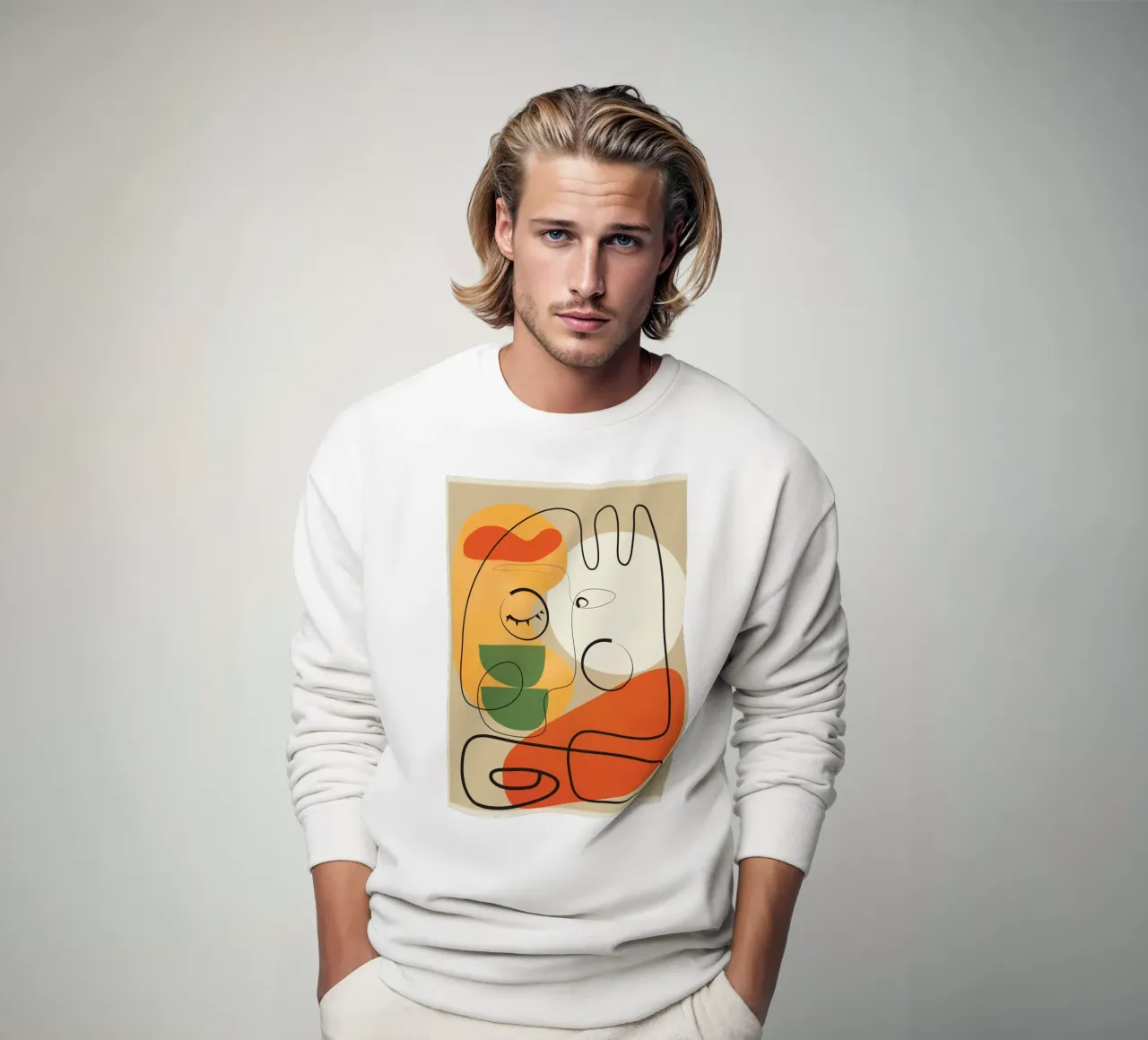 Very Abstract Colorful Portrait felpa da cityart