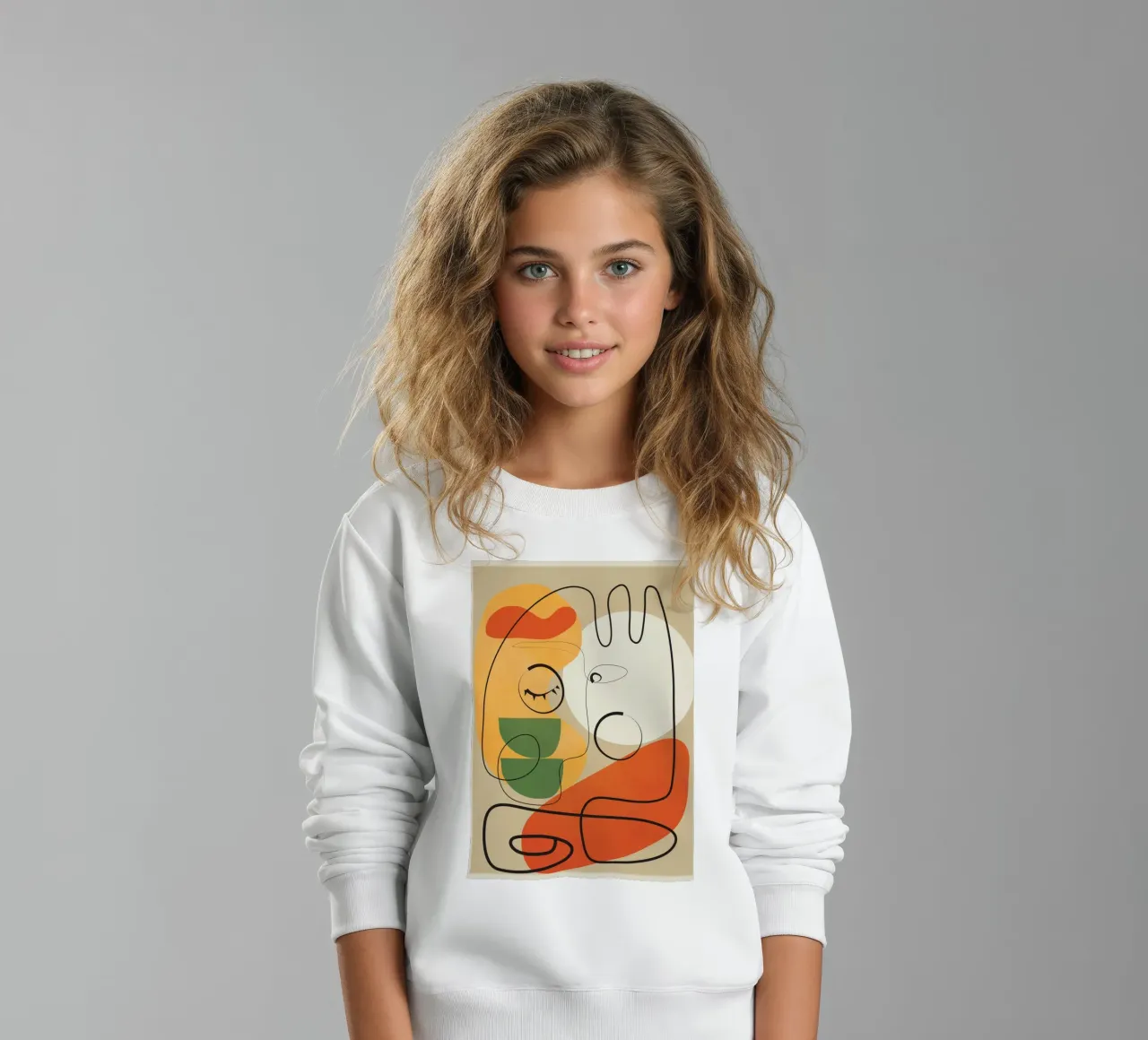 Very Abstract Colorful Portrait felpa bambino da cityart
