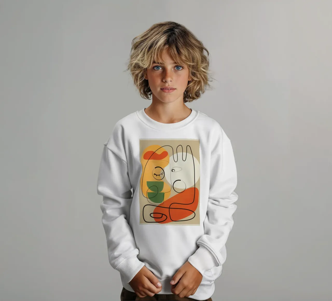 Very Abstract Colorful Portrait felpa bambino da cityart