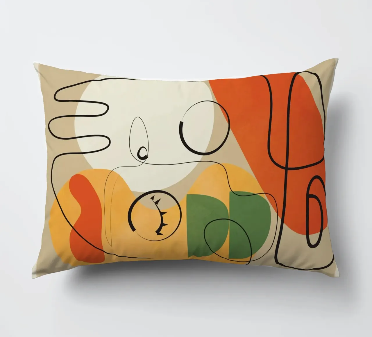 Very Abstract Colorful Portrait cuscino da cityart