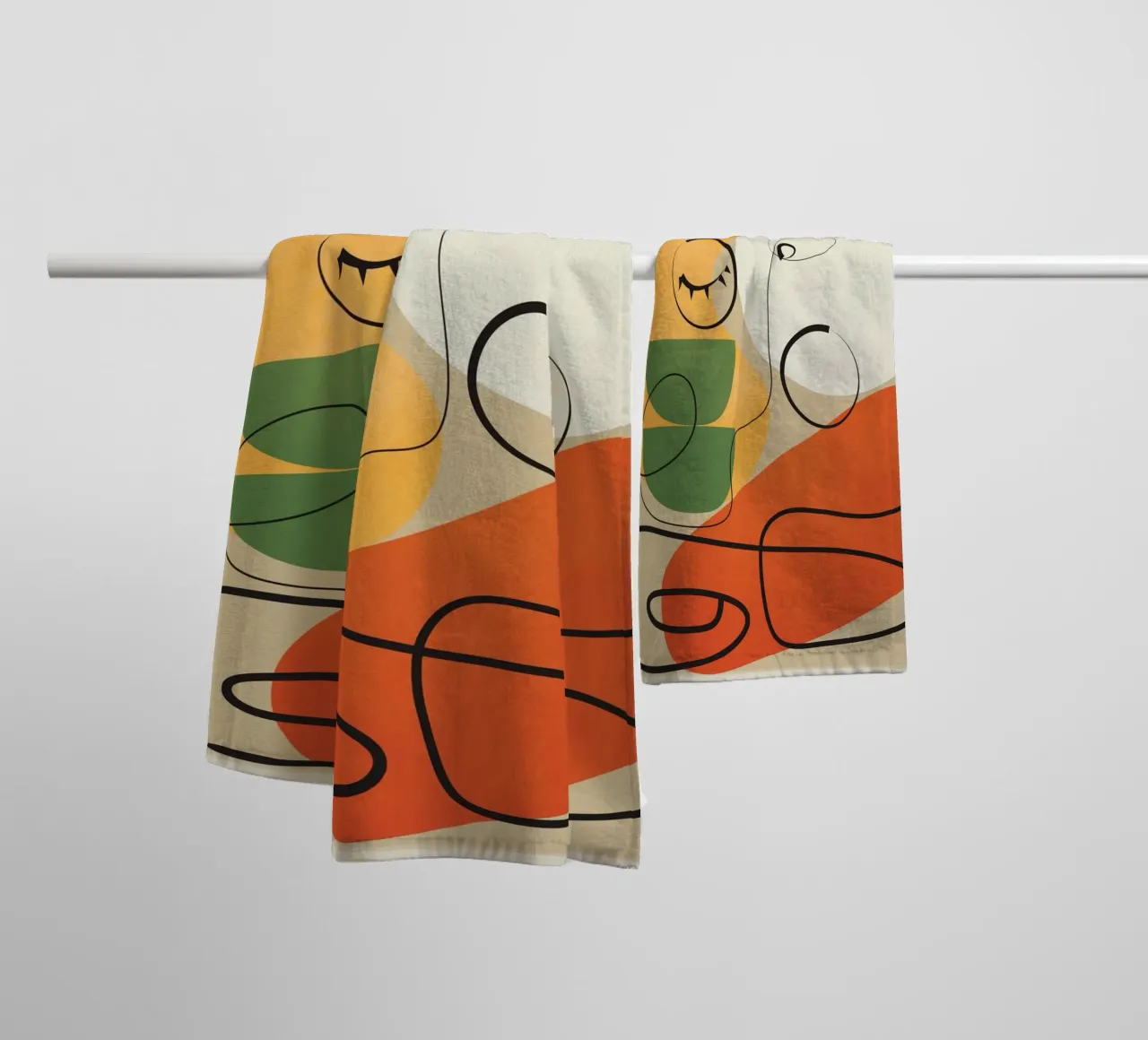 Very Abstract Colorful Portrait asciugamano da bagno da cityart