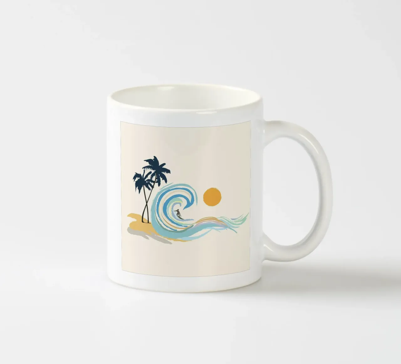 Minimalistic Summer II Keramik Tasse von Nadjaa