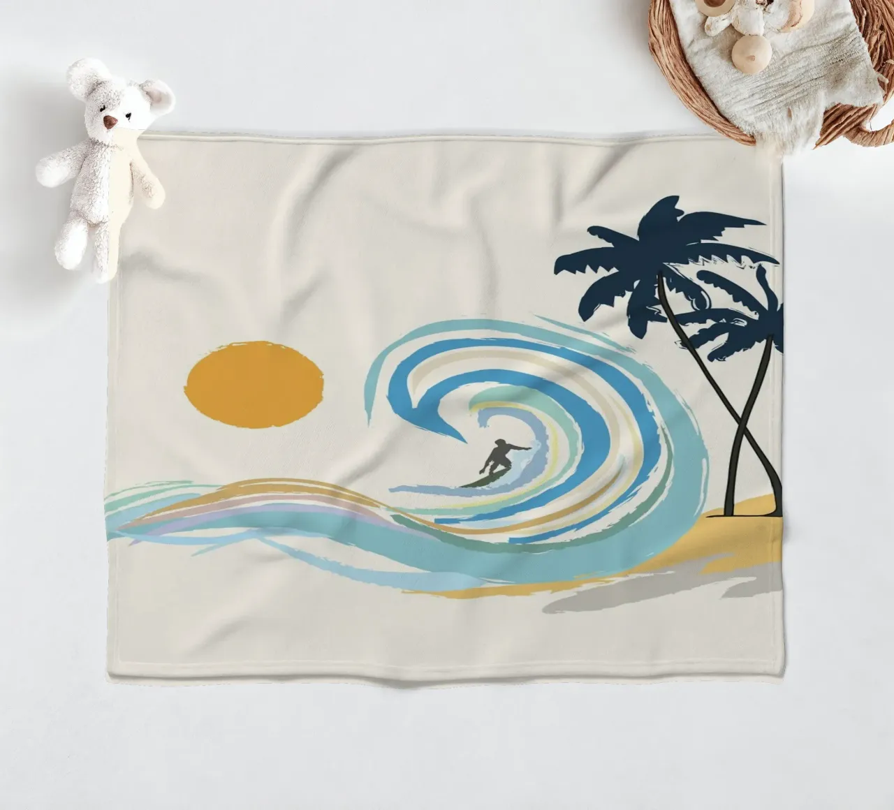 Minimalistic Summer II coperta in pile da Nadjaa
