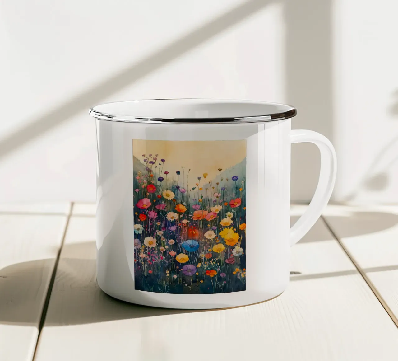 Prato d'autunno tazza in smalto da Justyna Jaszke JBJart