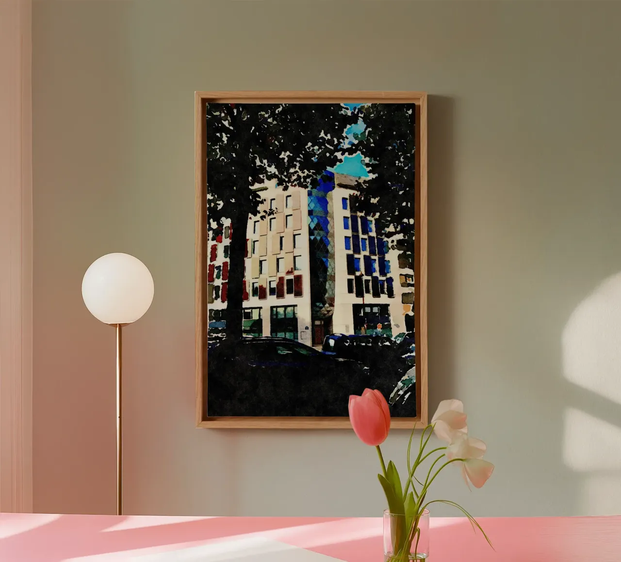 Parijs canvas met Baklijst van Massimo Frascogna