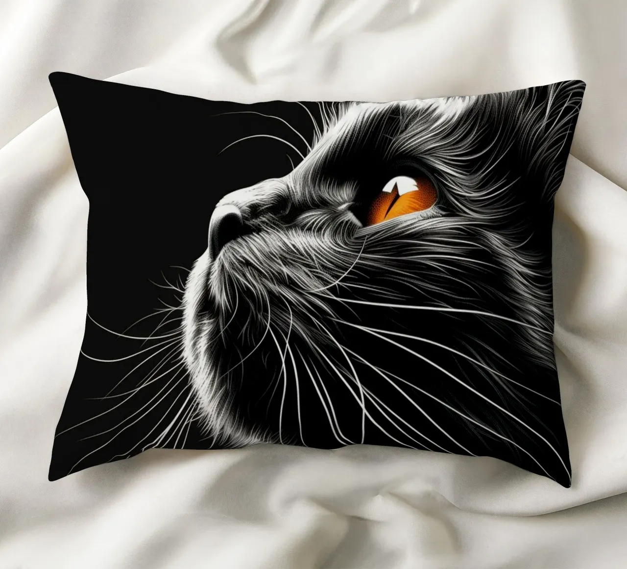 Baffi di gatto cuscino da Lionmixart