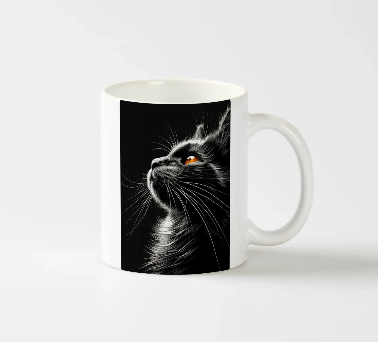 Baffi di gatto tazza in ceramica da Lionmixart