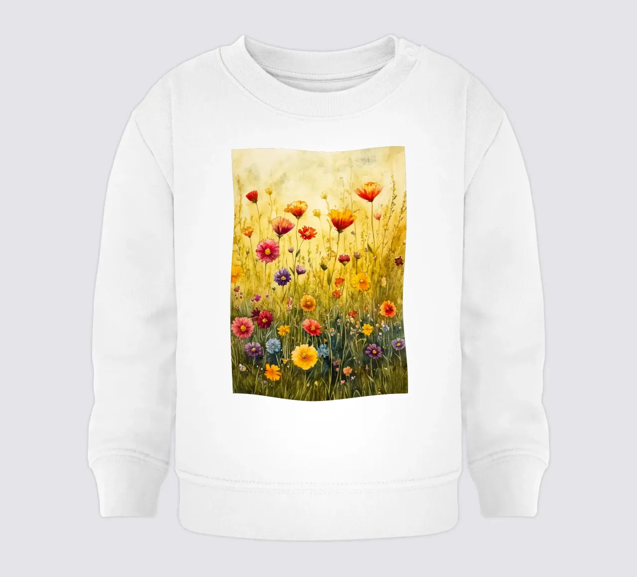 Fiori di campo estivi felpa neonato da Justyna Jaszke JBJart