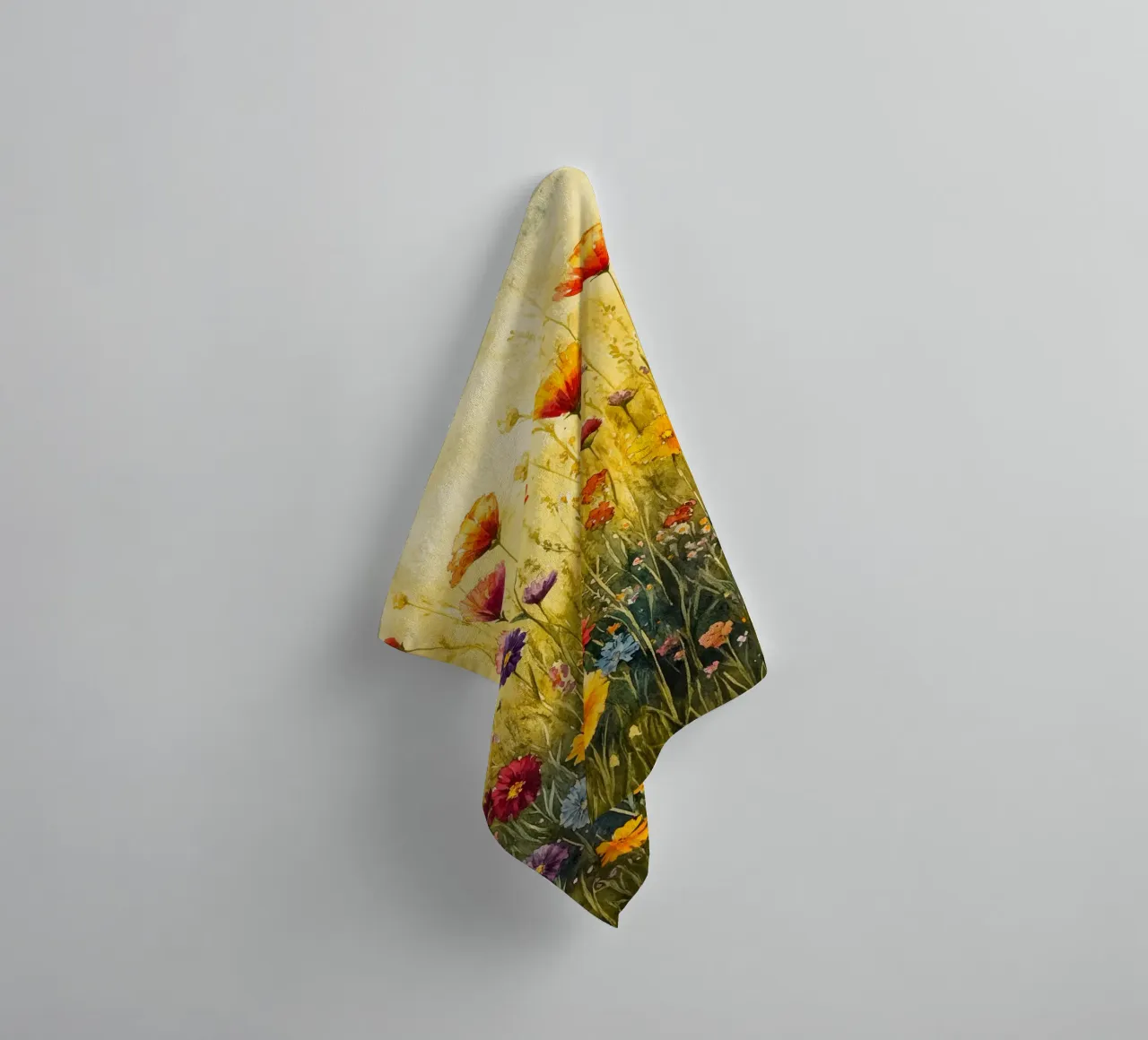 Summer wildflowers towel by Justyna Jaszke JBJart