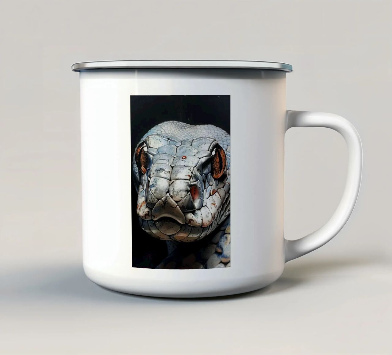 Serpente tazza in smalto da Lionmixart