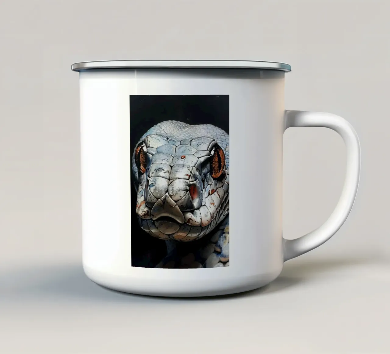 Serpente tazza in smalto da Lionmixart