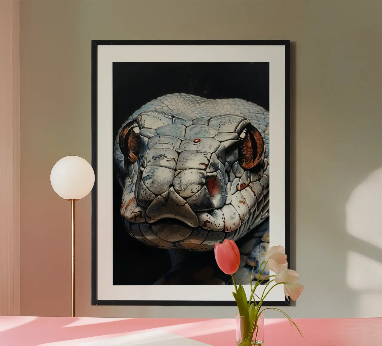 Serpente poster con telaio in plastica da Lionmixart