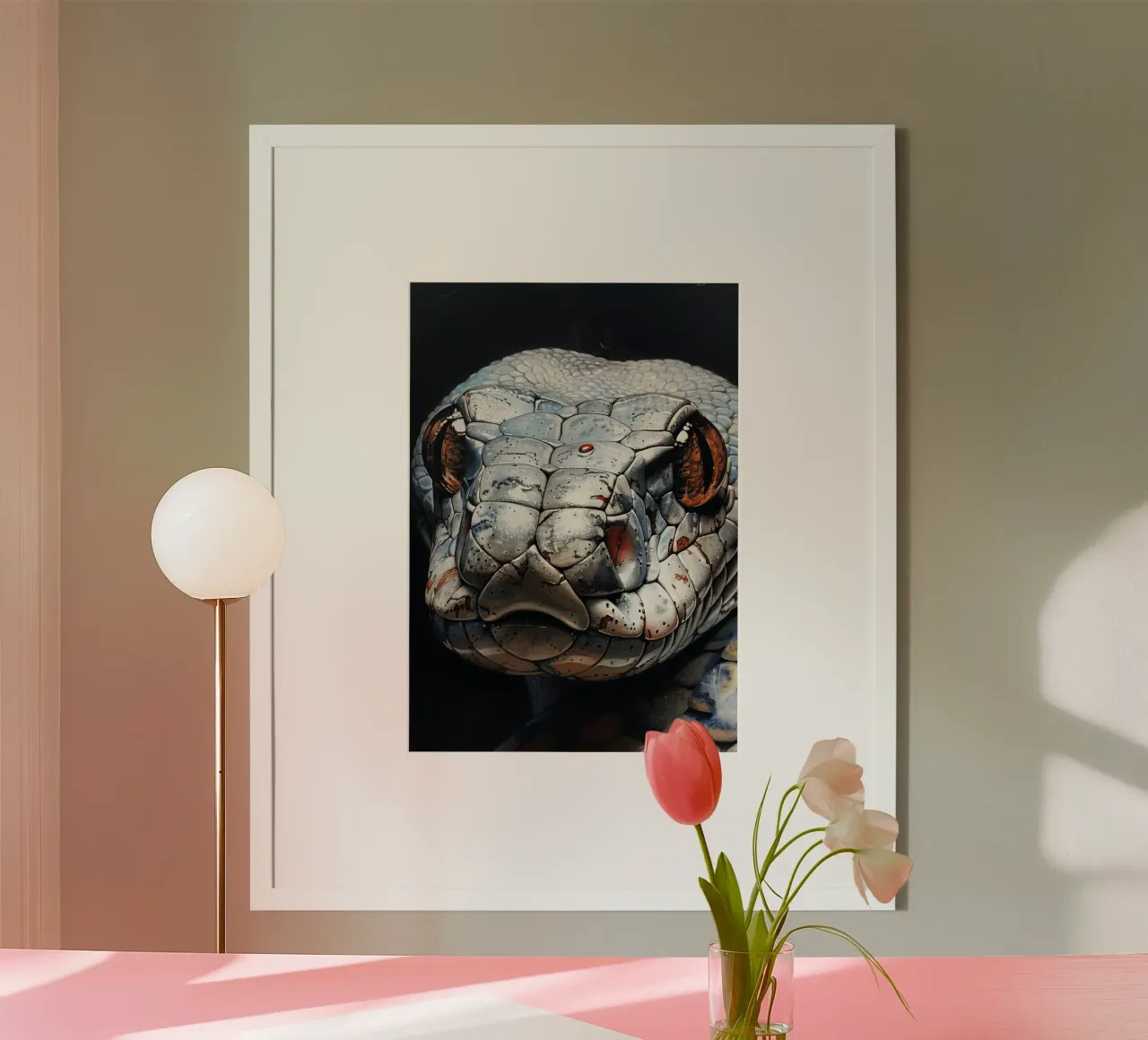 Serpente poster con telaio in plastica da Lionmixart